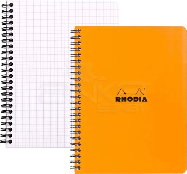 Rhodia Basic Turuncu Kapak Spiralli Defter Kareli 80g 80 Yaprak - Image 1