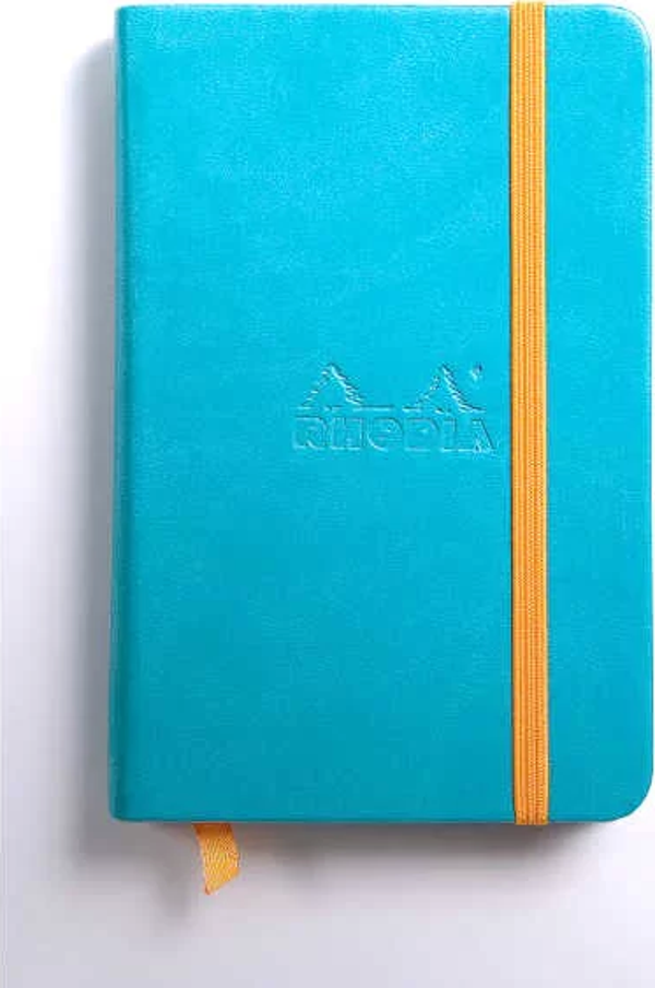 Rhodia Boutique Rodiarama Renkler Italyan Deri Çizgisiz Defter Turquoise A6 96 Yaprak - Image 1