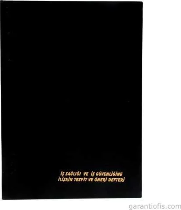 Dilman İş Sağlığı ve Güvenliğine İlişkin Tespit ve Öneri Defteri (Ciltli - Numaralı) - Image 1