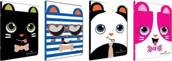 Faber-Castell Defter Plastik Kapak Faces Dikişli A4 100 Yaprak Çizgisiz - Image 1