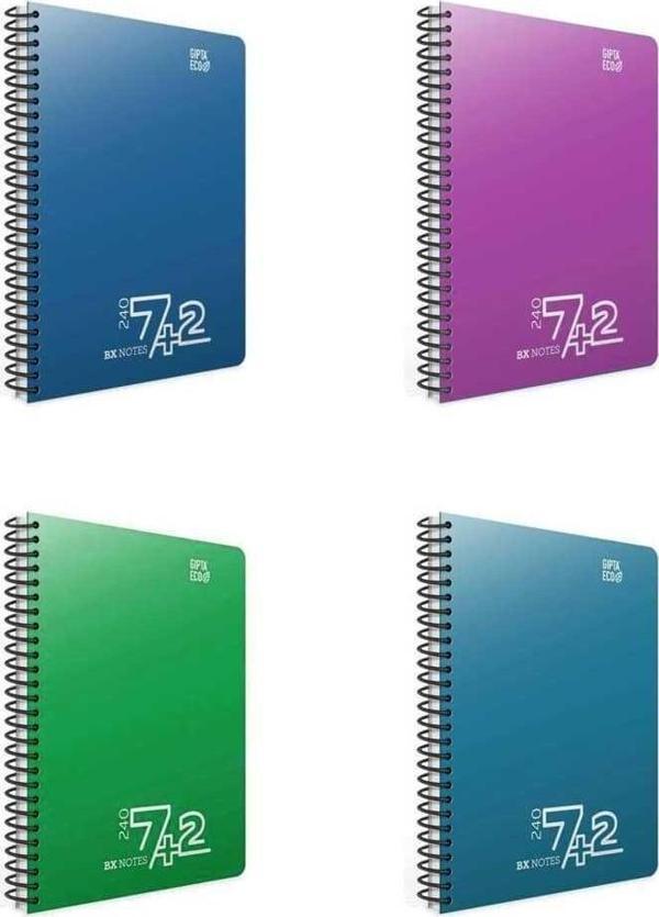 Gıpta Defter Bx Notes Spiralli Seperatörlü Plastik Kapak 7+2 A4 240 Yaprak - Image 1