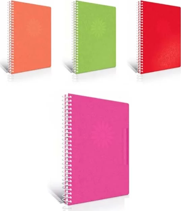Çınar Kır Çiçekleri Sert Kapak Spiralli 17x24 Çizgili Defter 55124 - Image 1