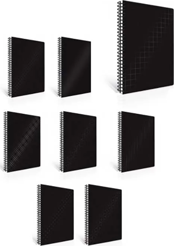 Çınar Nero Sert Kapak Spiralli 17x24 Kareli Defter 55215 - Image 1