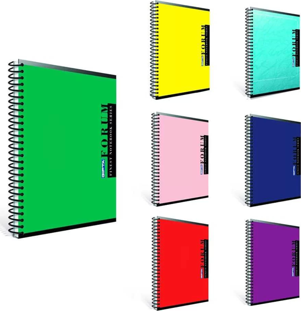 Gıpta Forum Spiralli Karton Kapak Kareli Defter A4 120 Yaprak - Image 1