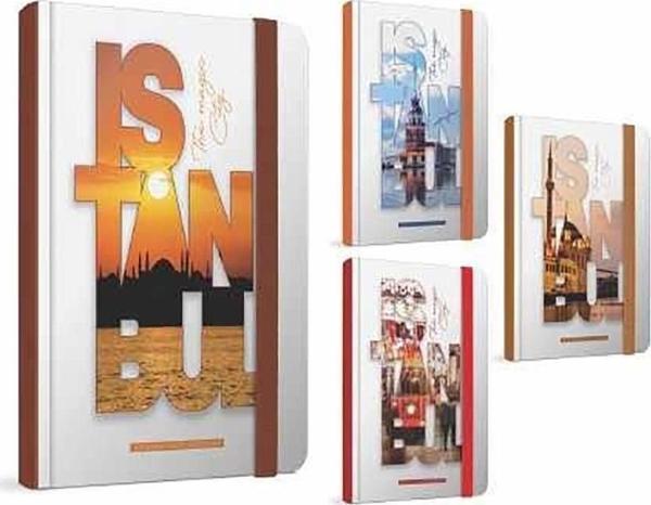 Gıpta İstanbul 13x21cm İplik Dkş. Sert Kapak Def. 120 Yp.Çizgili - Image 1
