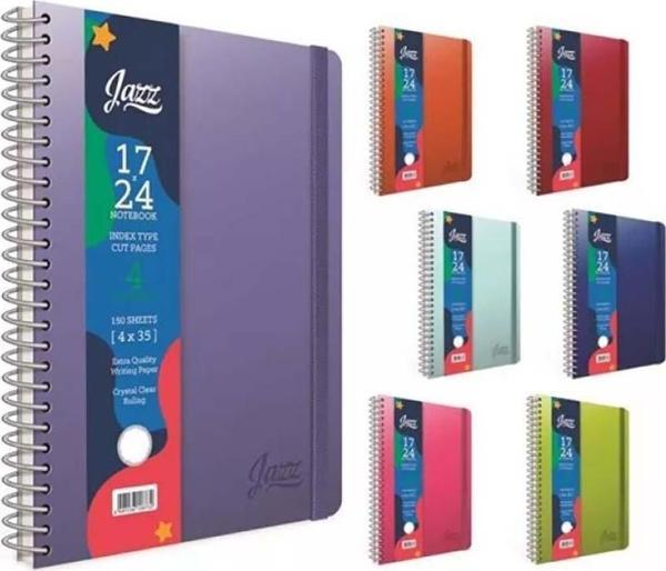 Gıpta Jazz 17x24cm Spiralli 4 Seperatörlü Defter 150yp Kareli 4648 - Image 1