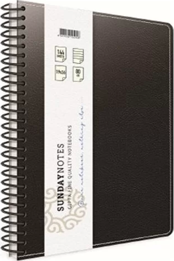 GIPTA SUNDAY DERİ KAPAK DEFTER 19x26 DÜZ 140 YAPRAK (5040) - Image 1