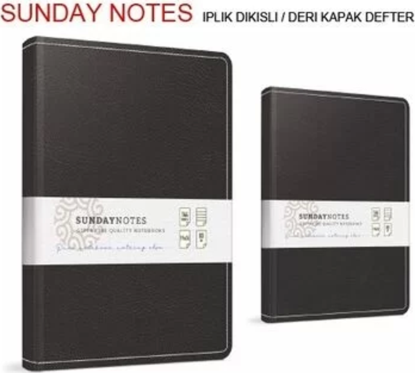 GIPTA SUNDAY NOTES DERİ KAPAK DEFTER 17x24 KARELİ 140 YAPRAK (5043) - Image 1