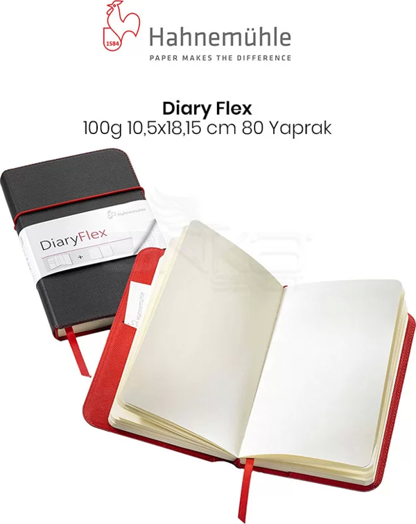 Hahnemühle Diary Flexbook 100g 10.5x18.15cm 80 Yaprak Çizgisiz - Image 1