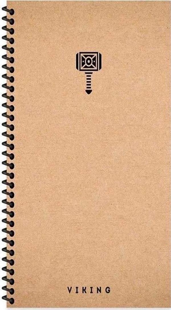 Keskin 10x19 La Plume Viking Sert Kapak 80 Yaprak Spiralli Çizgisiz Defter Çekiç 417965-99 - Image 1