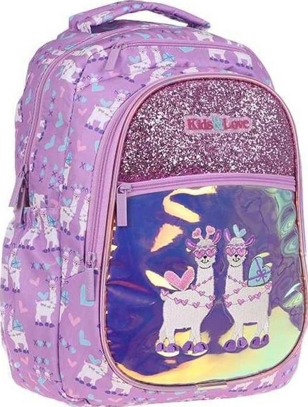 Kaukko Sırt Çantası Kids&Love Aynalı-Taşlı Lama L5093 - Image 1