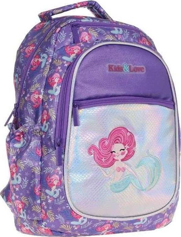 Kaukko Sırt Çantası Kids&Love Mermaid Aynalı-Simli - Image 1