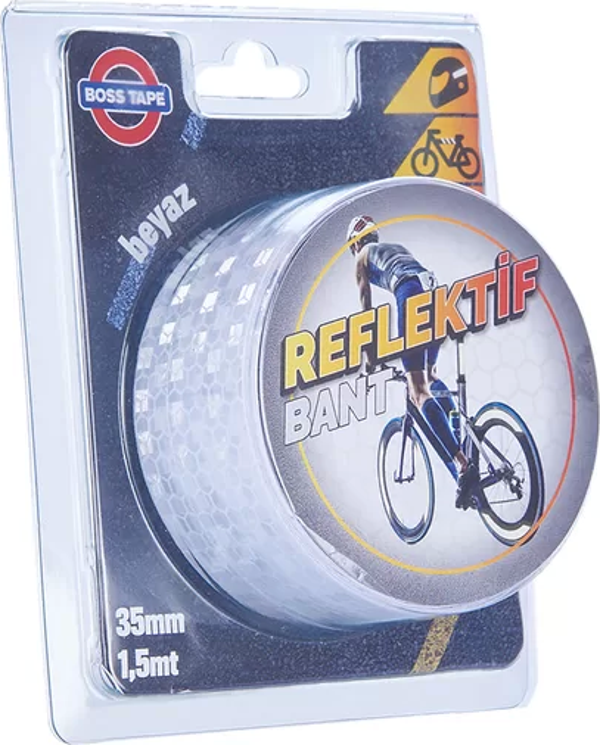 BOSS TAPE 3647 REFLEKTİF BANT 35mmx1.5m PARLAK BEYAZ - Image 1