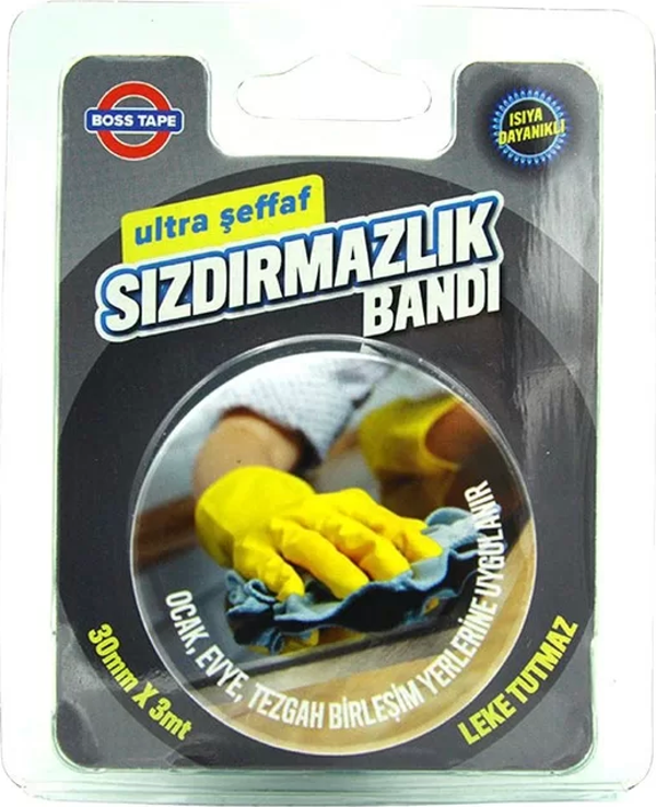 BOSS TAPE 3852 ULTRA SIZDIRMAZLIK BANDI 30mmx3m ŞEFFAF - Image 1