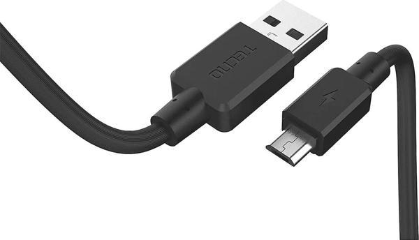 Tecno TCD-M11 USB-A to Micro 2A Data ve Şarj Kablosu 1m Siyah - Image 1