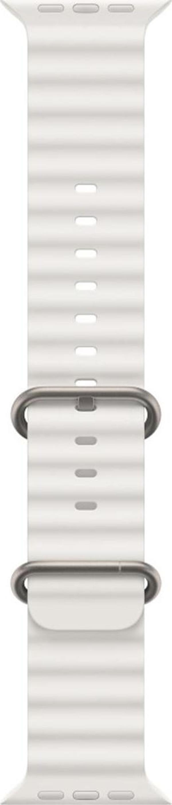 ScHitec 42-49mm Yeni Nesil Apple Uyumlu Akıllı Saat Kordonu Silikon Beyaz - Image 1
