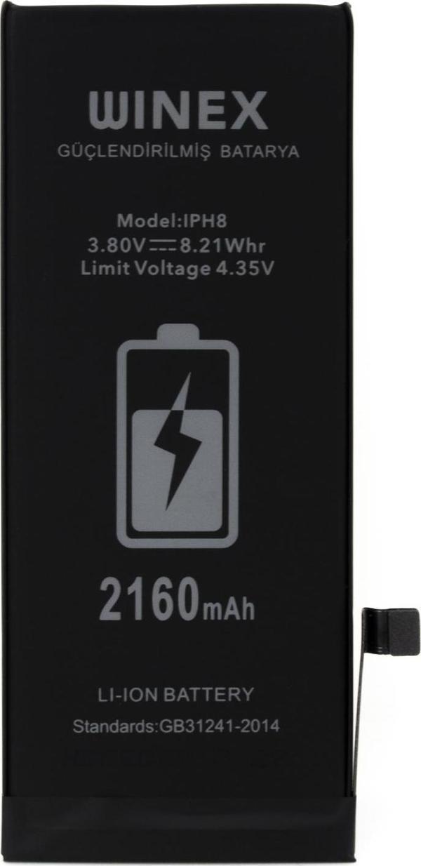 Winex İphone 8G Uyumlu Güçlendirilmiş Premium Batarya - Image 1