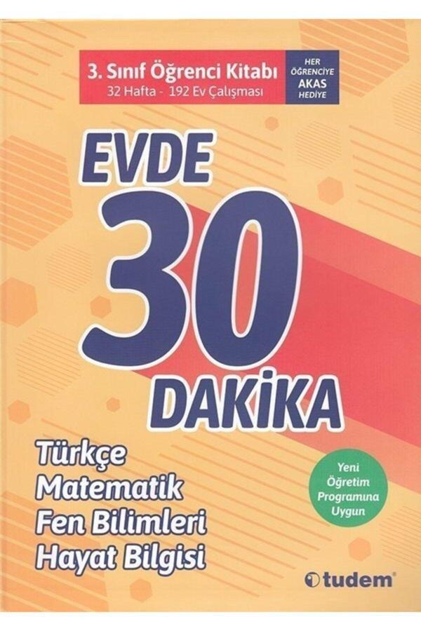 Tudem Yayınları 3. Sınıf Evde 30 Dakika Türkçe Matematik Fen Bilimleri Hayat Bilgisi Soru Ev Çalışması Yeni 20 - Tudem Yayınları - Image 1