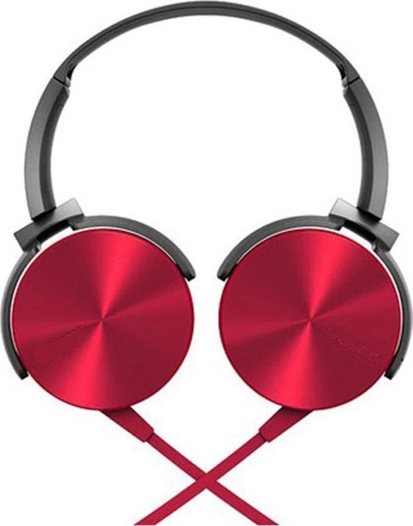 Winex Mobile Hd Extra Bass Kablolu Mikrofonlu Kulaklık Kırmızı - Image 1