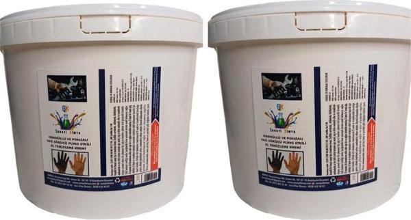 2 Adet Yumuşak Sanayi Tipi Granürlü El Temizleme Sabunu (Kremi) 8 kg - Image 1