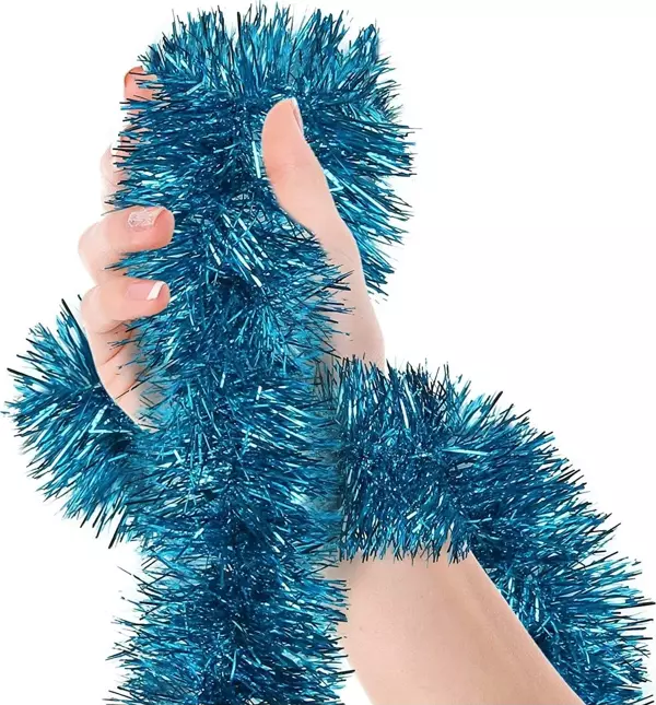 Yılbaşı Doğum Günü Parti Kutlama Süs Boyun Süsü Sim Mavi Renk 2 Metre 1 Adet - Image 1