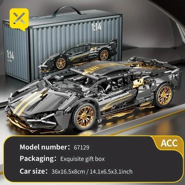 Ausini 1300+ Parça 1:14 BUILDING BLOKS Spor Araba Yapı Blokları Seti 3D Montaj Modeli Kiti, Gençler & Yetiş - Image 1