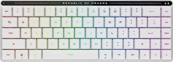 Asus ROG Falchion RX Low Profile Red Switch RGB Kablosuz Türkçe Mekanik Beyaz Gaming Klavye - Image 1
