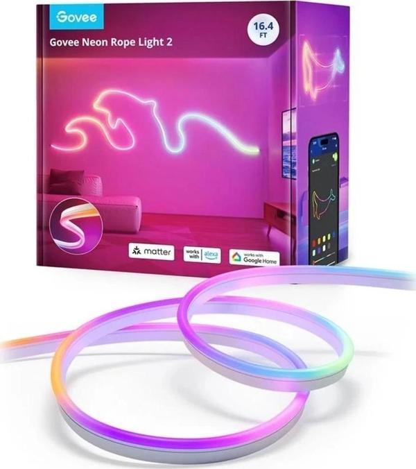 Govee Neon LED Şerit 2.Nesil (5M) Beyaz H61D5301 - Image 1