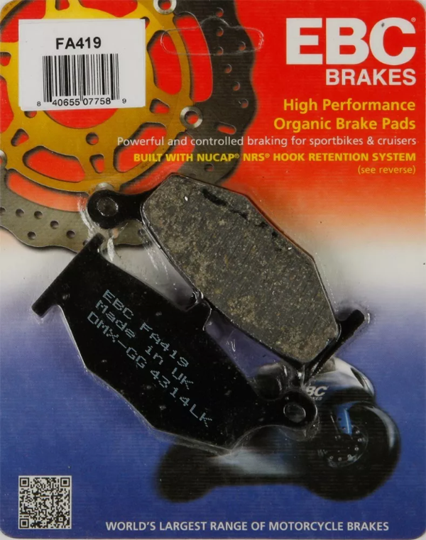 Ebc Fa419 2006-2010 Suzuki GSR 600 Uyumlu Arka Fren Balatası Organik Balata - Image 1