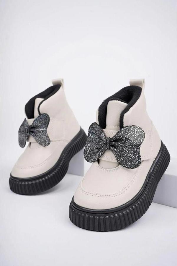 Papuçcity Arzen 03043 Kız Çocuk Bebe Fiyonklu Termal Bot - Image 1