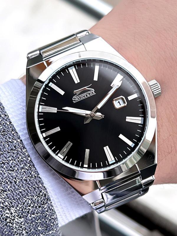 Slazenger Damatlık Ve Takım Elbiye Özel Çelik Kordon 5 Atm Suya Dayanıklı Erkek Kol Saati SL545.A03 - Image 1