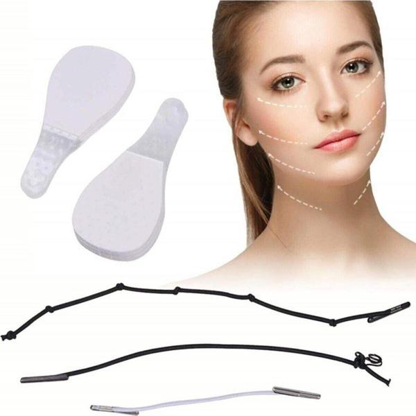EveFix 40 Adet Lastikli Yüz Kaş Göz Boyun Gerdirme Kaldırma Bantları V Shape Bands - Image 1