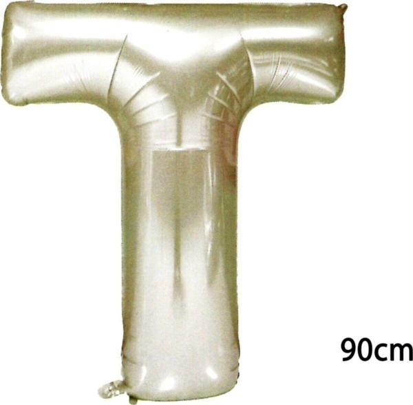 EveFix 90 Cm T Harfi Folyo Balon Gümüş - Image 1