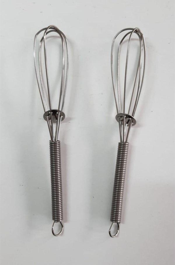 EveFix 2 Adet Kalaylı Mini Tel Çırpıcı Karıştırıcı 11,5 Cm - Image 1