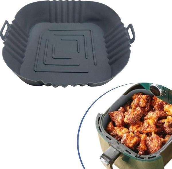 EveFix ® Renkli Isıya Dayanıklı Yıkanılabilir Silikon -Airfryer Kare Model Pişirme Matı 20 Cm - Image 1