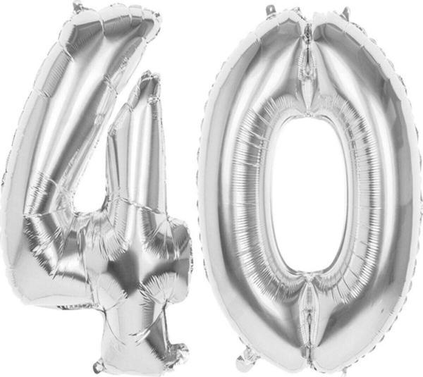 EveFix 40.Yaş Folyo Balon Seti Gümüş 100 Cm - Image 1