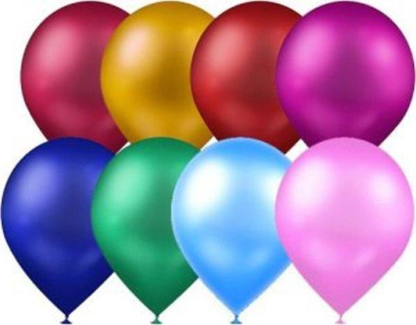 EveFix Atom Balon Atom Balon Metalik Karışık Renkli Balon 12 Inç 100 Adet - Image 1