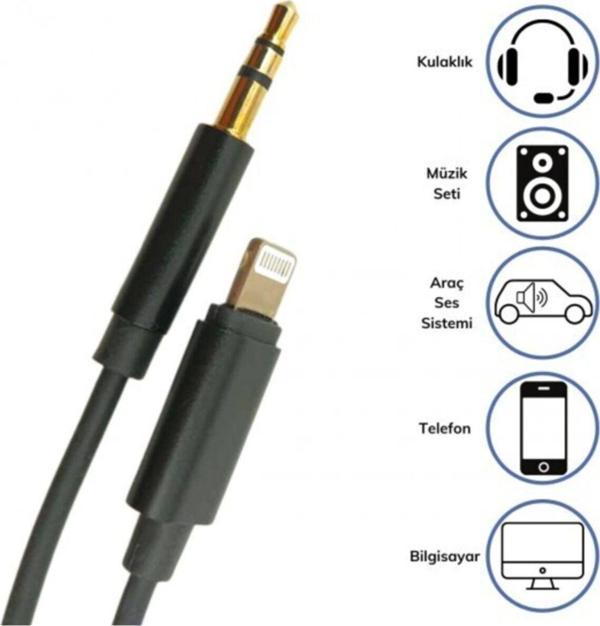 EveFix Aux Araç Dönüştürücü Ses Kablosu 3.5 Mm Jack Girişli - Image 1