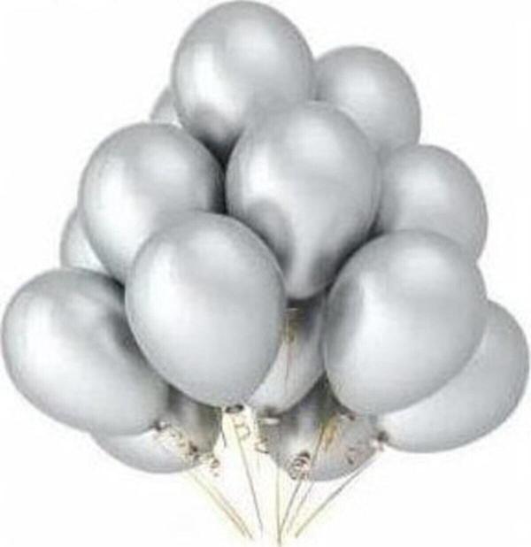 EveFix 100 Adet Gri Metalik Balon 12 Inç - Image 1