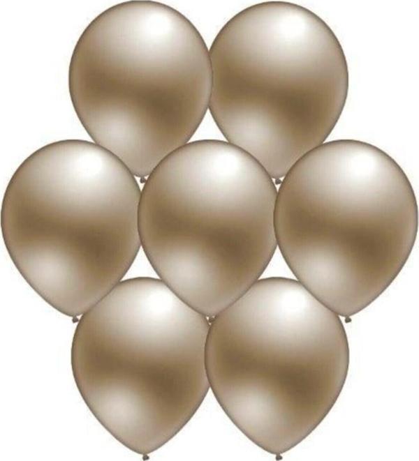 EveFix 100 Adet Metalik Gümüş Balon 30 Cm - Image 1