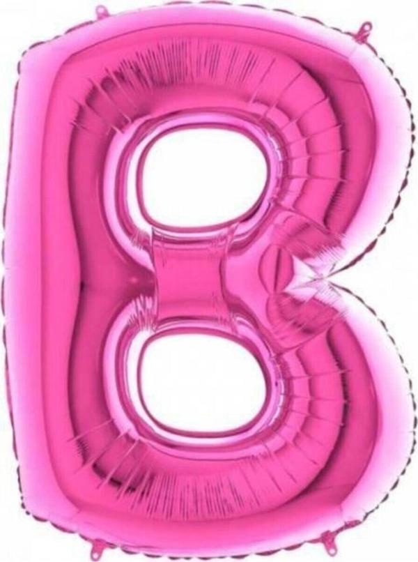 EveFix B Harf Folyo Balon Fuşya 100Cm - Image 1