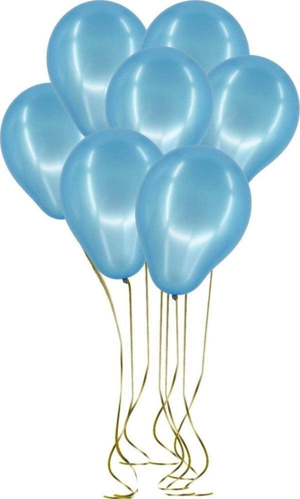 EveFix 100'Lü Lateks Metalik Balon Mavi - Image 1