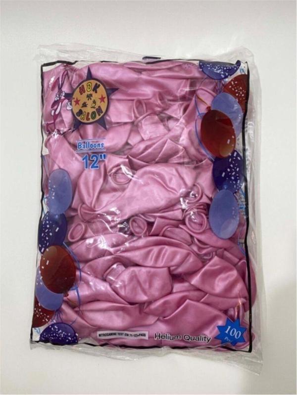 EveFix Balon - Pembe Metalik Balon - 100 Adet - Image 1