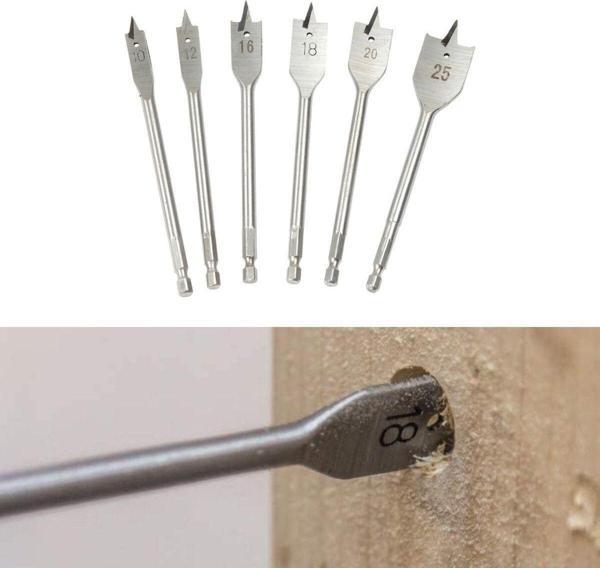 EveFix 6 Parça Tahta Ahşap Oyma Yaprak Matkap Ucu Seti - Image 1