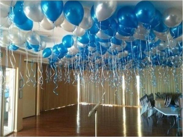 EveFix 25 Adet Metalik Lacivert Koyu Mavi + Gümüş Gri Karışık Balon - Image 1