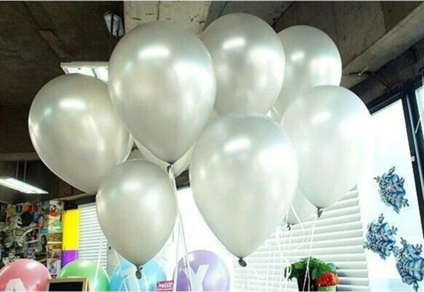 EveFix 25 Adet Metalik Sedefli Parlak Gümüş Gri Balon (Helyumla Uçan) - Image 1