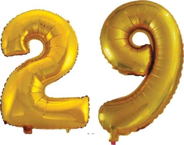 EveFix 29 Yaş Sayı Folyo Balon Altın 90 Cm - Image 1