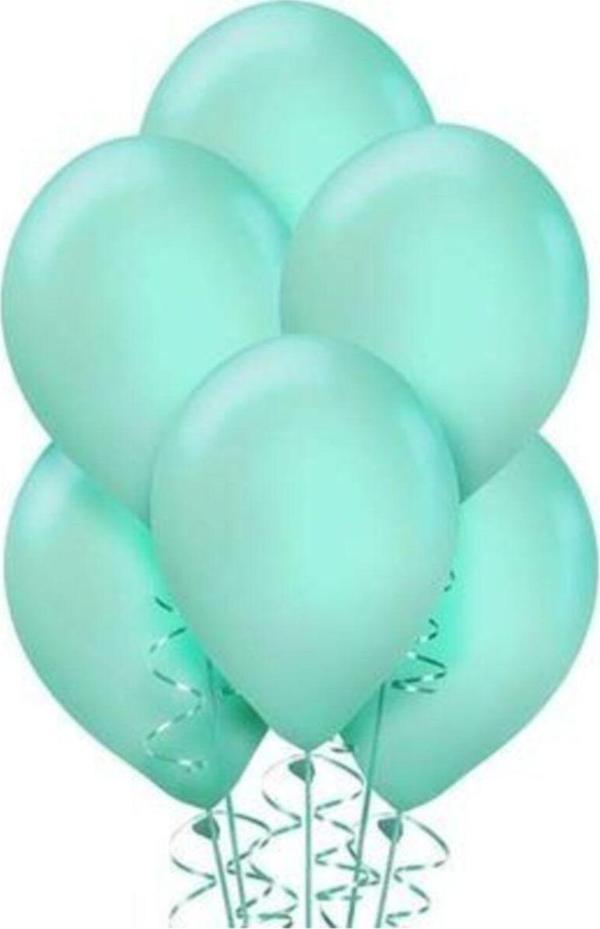 EveFix Balon 100 Adet Metalize Balon Metalik Balon Mint Yeşili 16 Inç - Image 1