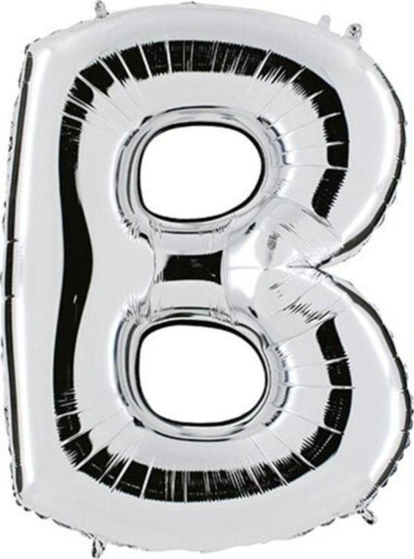 EveFix Balon B Harf Gümüş Folyo Balon 102 Cm - Image 1
