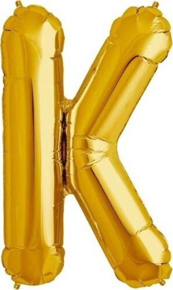 EveFix Balon K Harf Gold Folyo Balon 102 Cm - Image 1